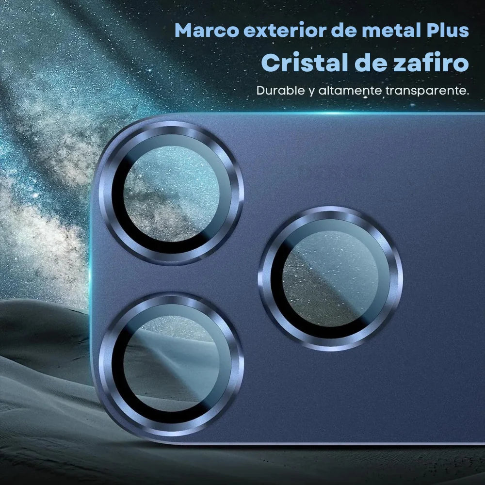 Protector Metálico para Cámara iPhone 17 Pro | Vidrio 9H