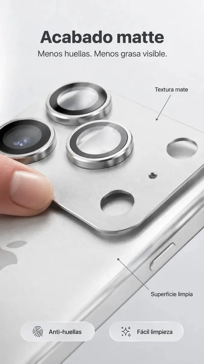 Protector Metálico para Cámara iPhone 18 Pro Max | Vidrio 9H