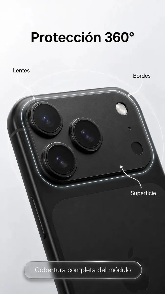 Protector Metálico para Cámara iPhone 18 Pro | Vidrio 9H