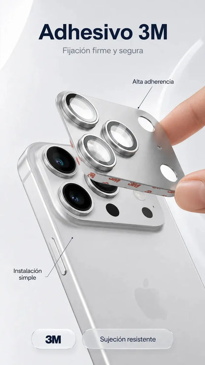 Protector Metálico para Cámara iPhone 18 Pro | Vidrio 9H