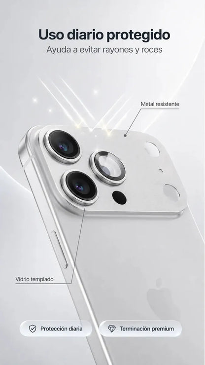 Protector Metálico para Cámara iPhone 18 Pro Max | Vidrio 9H