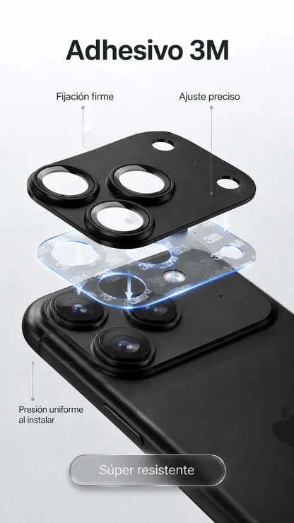 Protector Metálico para Cámara iPhone 18 Pro | Vidrio 9H