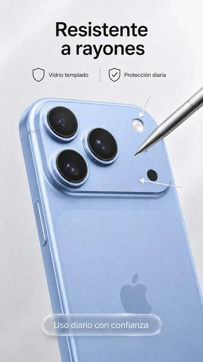 Protector Metálico para Cámara iPhone 18 Pro Max | Vidrio 9H