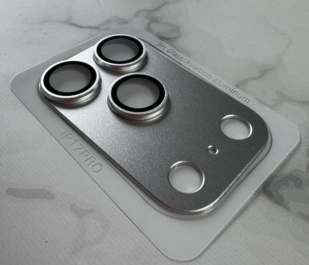 Protector Metálico para Cámara iPhone 17 Pro | Vidrio 9H